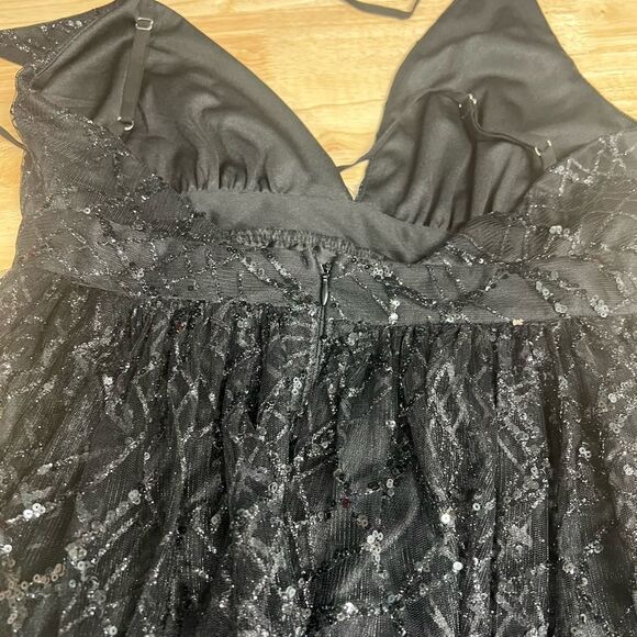 Betsey Johnson Black Sequin Mini Dress - Picture 14 of 15